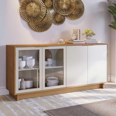 Imagem de Buffet Aparador Decorativo 160cm Gunga Off White/Freijó G73 - Gran Belo