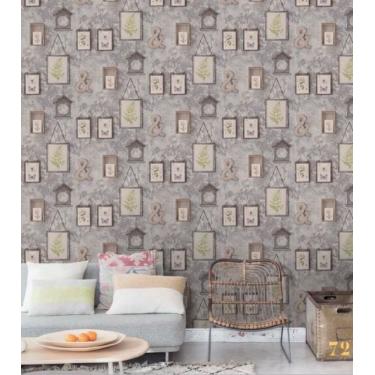 Imagem de Papel de Parede Exposure EP2102 Parede Envelhecida com Molduras - Rolo: 10m x 0,53m