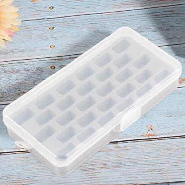 Imagem de RiToEasysports Organizador de Linha de Bordado, Caixa de Plástico Premium para 28 Bobinas Com Enfiador de Agulha, Armazenamento Compacto e Leve para Entusiastas de Costura