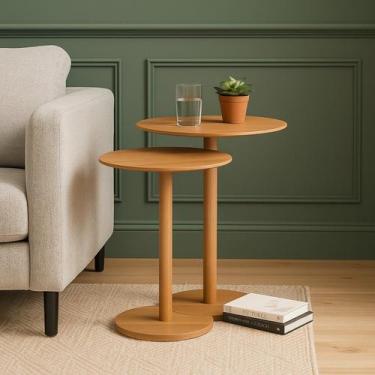 Imagem de Conjunto 2 Mesas Laterais para Sala de Estar Lia - Ease Móveis