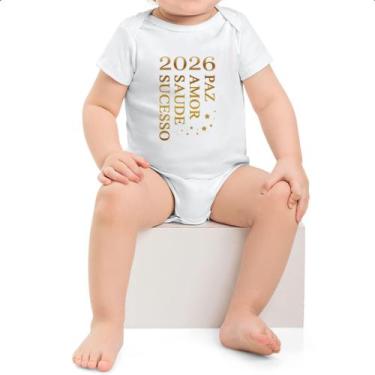 Imagem de Body infantil Ano novo 2026 Paz Amor - Alearts, GG