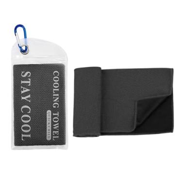 Imagem de Toalhas refrescantes (119 x 30 cm) para pescoço e rosto, toalha de gelo para clima quente, toalhas de ginástica macias e respiráveis, toalha de microfibra para treino, ioga, corrida, acampamento