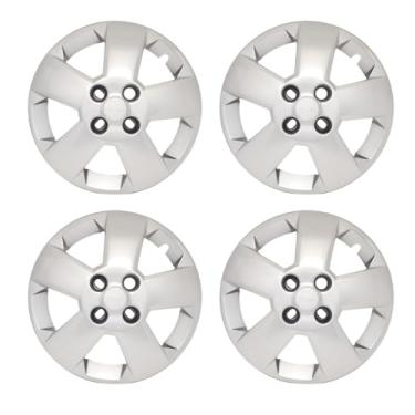 Imagem de Kit 4 Calota Aro 14 Compatível C/celta Prisma Montana (Prata c/emblema preto)