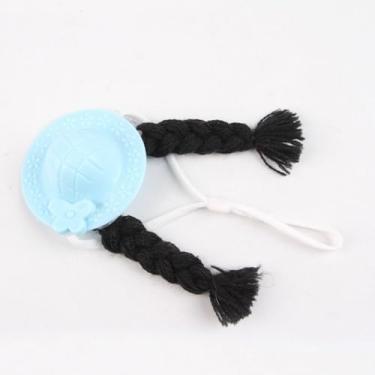 Imagem de Roupa de cosplay chapéu mini papagaio fofo animais pequenos animais de estimação hamster animal de estimação fantasia boné (preto pigtail)