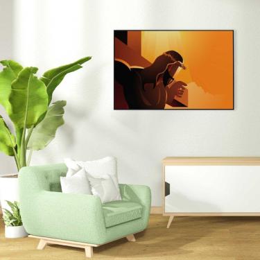 Imagem de Quadro Jesus Cristo Coroa De Espinhos 60x40 Cm Tecido Canvas