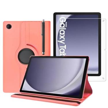 Imagem de Blance, Capa Couro Giratória Fúcsia + Película + Caneta Galaxy Tab A9 Plus