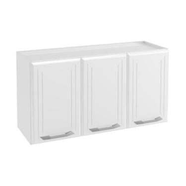 Imagem de Armário De Cozinha De Aço Aéreo Triplo 105cm Rose Branco