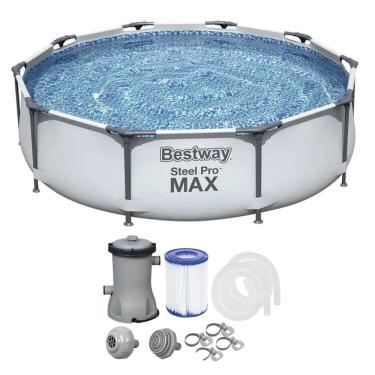 Imagem de Piscina Estrutural 4678L Bestway Steel Pro MAX 3,05m x 76cm + Filtro 127V e Acessorios