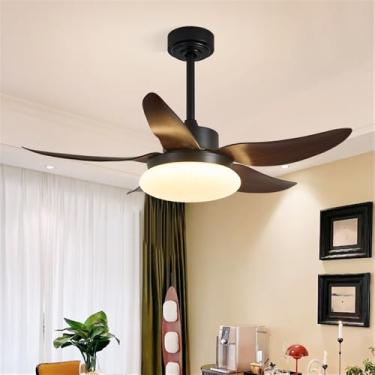 Imagem de Ventilador de teto contemporâneo com luz, estilo americano, ideal para sala de estar, restaurante, quarto, escritório, quarto infantil, casa de campo, restaurante ocidental, café, loja de ro