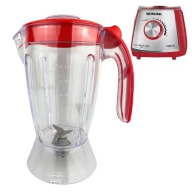 Imagem de Copo Liquidificador Mondial Eletronic Inox Sem Filtro Cristal Tampa Ve