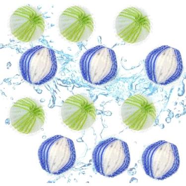 Imagem de Removedor de pelos de animais de estimação para lavanderia – 12 bolas de fiapos reutilizáveis para máquinas de lavar – Remova pelos, pelos e fiapos de roupas e tecidos