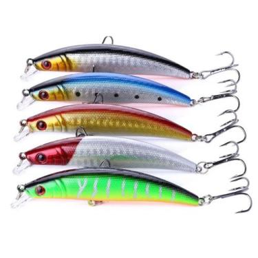 Imagem de Kit Isca De Pesca Dura Popper Com 2 anzol e Olhos simulados em 3D - No