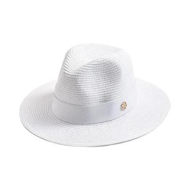 Imagem de Chapéu Panamá de Palha - Unissex, para Sol, Praia e Viagem, 56-58cm, B