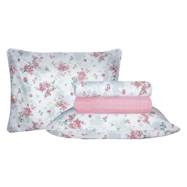 Imagem de Jogo de Cama Duplo Queen 4 Peças 140 Fios 240x250cm Amelie Realce Premium - Sultan