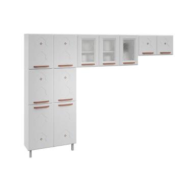 Imagem de Cozinha Modulada Telasul Mirage New 3 Peças (2 Armários + 1 Paneleiro) Cpt114 Branco
