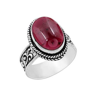 Imagem de Anel solitário de pedra da lua/labradorita/turquesa/lápis/ametista oval com pedra preciosa solitário para mulheres - Anel de pedra do mês de nascimento com sobreposição de prata 925 estilo vintage