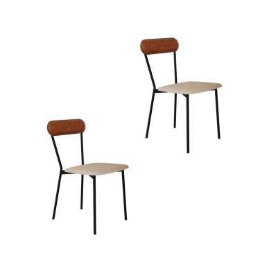 Imagem de Cadeira Vintage Emília Fixa C-4 Pes 450 X 505 X 810 Mm C-2 Un.cy.areialgt-cn.cml Areia Lgt-cn.caramelo