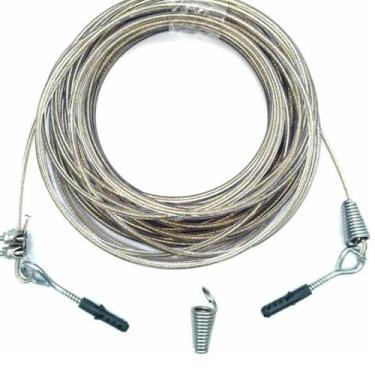 Imagem de Kit Varal Cabo De Aço Encapado 4mm com Gancho e Clips (Kit Varal 10mts)