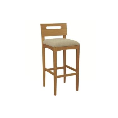 Imagem de Banqueta Sala de Jantar Mia Madeira Maciça 1BMM003CA 1 Un Carvalho/Linho Bege A058 - Kappesberg