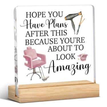 Imagem de Presentes de cabeleireiro, decoração de salão de beleza rosa, decoração de salão para cabeleireiro, presente de agradecimento de aniversário para mulheres cabeleireiras, secador de cabelo, cadeira de