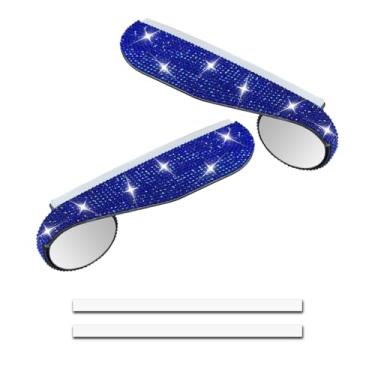 Imagem de 2 peças de proteção de viseira de chuva com espelho lateral de carro, strass espelho retrovisor de carro, sobrancelhas de chuva, espelhos laterais de veículo à prova de chuva, capa de sombra de fumaça