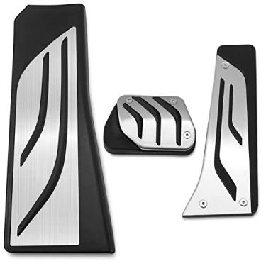 Imagem de GYJY Capa de pedal capas de pedal de carro capas de pedal de embreagem capas de pedal de descanso acelerador de pedal capa de pedal de freio capas de pedal automáticas, para BMW New X3 X4 5 6 7