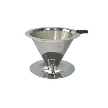 Imagem de Coador de Café Reutilizável em Aço Inox 102 - Sem Papel Peneira Prática e Durável - Produto Premium