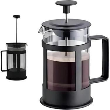 Imagem de Cafeteira Francesa 300ml – Prensa Francesa em Vidro Borossilicato com Estrutura em Plástico, Ideal para Café, Chá e Espuma de Leite