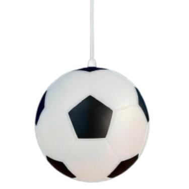 Imagem de Luminária de Teto Bola de Futebol Pendente Bivolt Infantil e Decorativa
