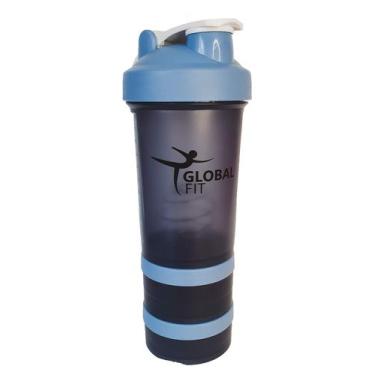 Imagem de Coqueteleira Academia 600ml Azul - Global FIT