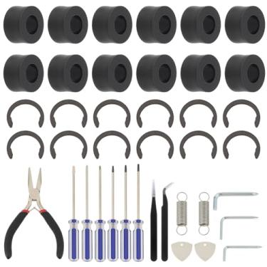 Imagem de GOMAKERER 1 conjunto de substituição de rolo de borracha para Cricut Maker/Maker 3, inclui 15 rolos de borracha e 15 anéis de clipe de retenção compatíveis com máquina com peças de reparo, evita que
