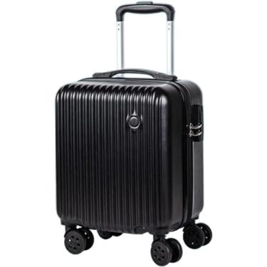 Imagem de Mala, bolsa de transporte, tipo zíper, ultraleve, grande, à prova de choque, silenciosa, rodízios duplos, rotação de 360 graus, viagem, negócios, viagem de negócios (preto, 35,5 cm) (preto, 35,5 cm)