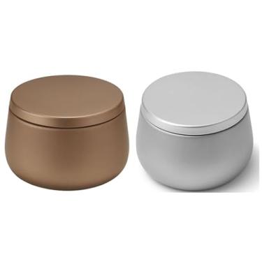 Imagem de Kit com 2 Velas Aromáticas 120ml – Limão Siciliano e Jasmim – Cera de Coco, Artesanais, Latas Metálicas Aladdin