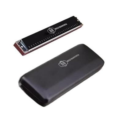 Imagem de Gaita profissional com 28 furos em chave C com estojo para iniciantes adultos profissionais