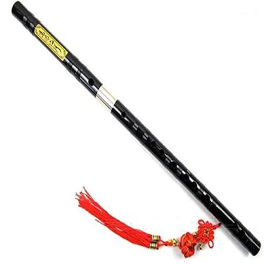 Imagem de Flauta de bambu profissional instrumento musical nacional Dizi China flauta com bolsa e acessórios (cor: F)