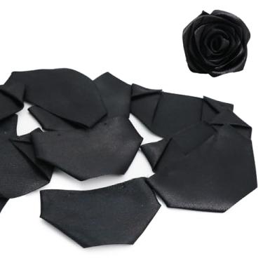 Imagem de Yardinys Pétalas de rosa preta, 200 peças, pré-fabricadas para rosas eternas, ramos para sempre, buquês de flores