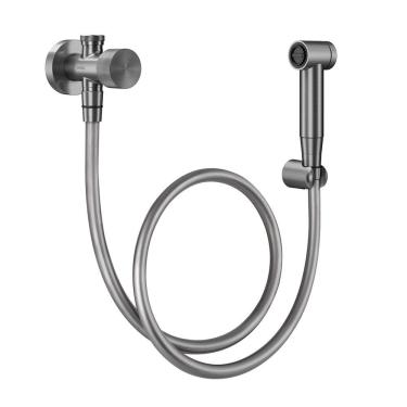 Imagem de Ducha Higiênica Docol Mix&Match 90009316070 com Registro e Derivação Grafite Escovado