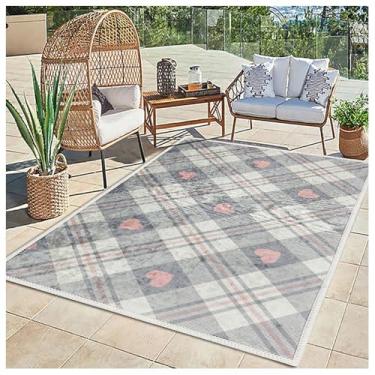 Imagem de SPXMQSS Tapetes para ambientes externos para jardim, tapetes de acampamento antiderrapantes e resistentes ao desgaste, tapetes portáteis de veludo de cristal para varanda, deck, quintal, varanda