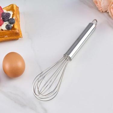 Imagem de batedor de ovos de aço inoxidável de 20 cm