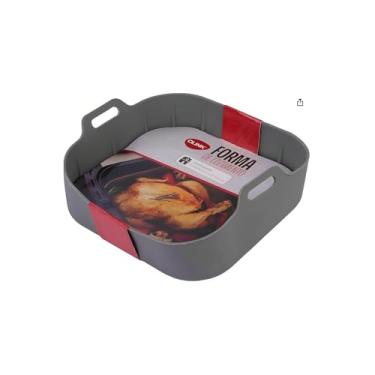 Imagem de WE DROP Protetor de Silicone para Air Fryer, 19cm, Quadrado, Resistente até 230ºC, Reutilizável, Antiaderente