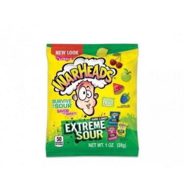 Imagem de Bala Warheads Hard Candy Ultra Azeda Extreme Sour Importada 28g