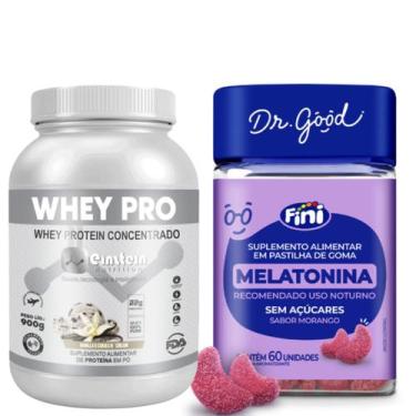 Imagem de Melatonina Em Gummys c/60 Fini e Whey Protein Concentrado - Dr Good
