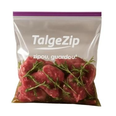 Imagem de Sacos Herméticos Reutilizáveis para Alimentos com Fecho Duplo, 18 x 20 cm, 14 Unidades, Plástico Resistente, Ideal para Freezer e Micro-ondas, BPA Free