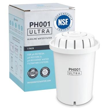 Imagem de Invigorated Water Filtro de água ultra alcalino PH001 – Filtros de água de substituição para jarros – Cartucho de filtro de água de pH – para jarro de filtro de água alcalina, capacidade de 96 galões (1 pacote branco)