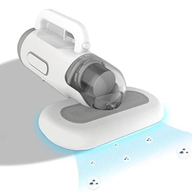 Imagem de Aspirador de pó portátil para cama, sem fio, recarregável, profissional, aspirador de pó, aspirador de pó de sucção potente para lençol, tapete, tecido, sofá, limpeza a vácuo com base de carregamento