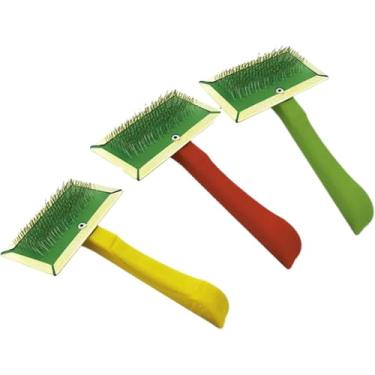 Imagem de Rasqueadeira Removedor de Pelos Mortos para Animais de Estimação, Aço Inoxidável, Design Ergonômico, 17x10 cm, 100g