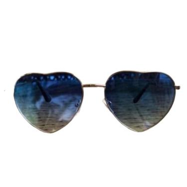 Imagem de Óculos de sol coração frame adulto retro pink red pink estilo moda blogger mulheres(Azul)