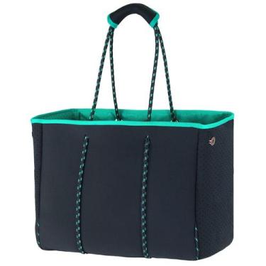Imagem de Bolso de Playa Tote QOGiR de Neopreno Multifuentes Gris Oscuro/Verde