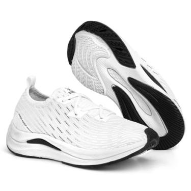 Imagem de Tênis Esportivo Feminino Treino Fitness Academia Caminhada Corrida Casual (Branco, BR, Adulto, Numérico, 39)