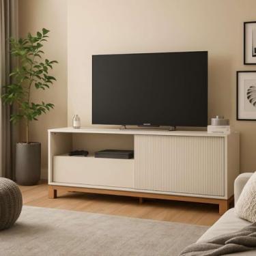 Imagem de Rack Estante com Gaveta e Porta de Correr Mondrian 1,50 p/TVs de até 55 Polegadas